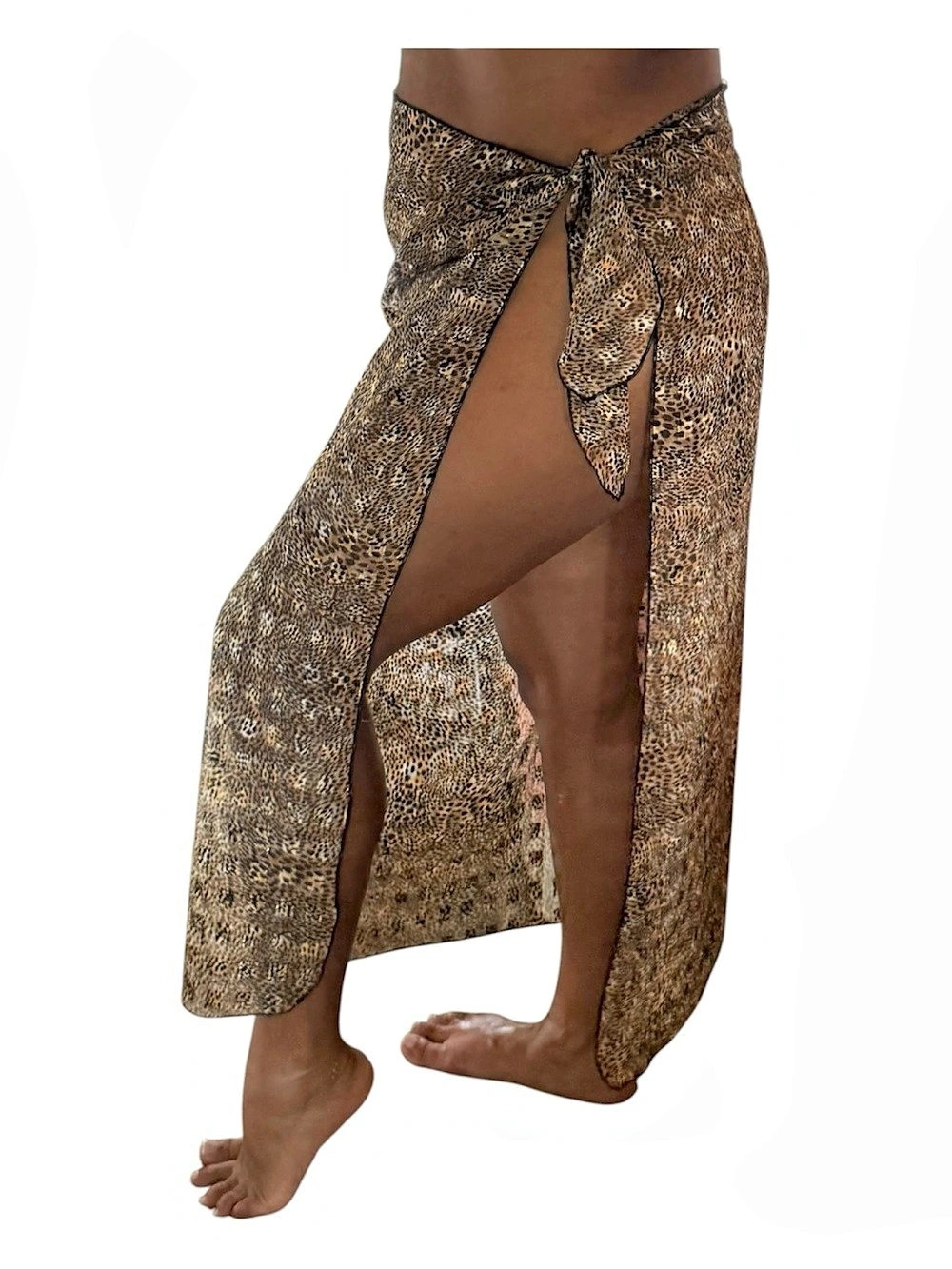 Animal Print Sarong in Brown & Black Like New